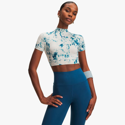 Under Armour Camiseta HeatGear Print Crop Mock