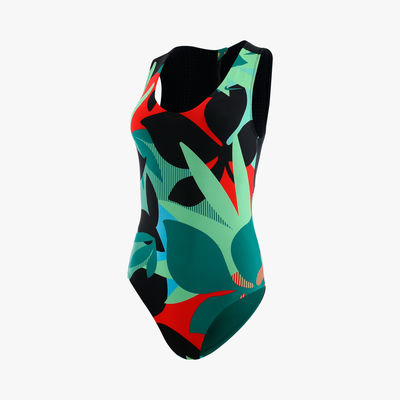 Nike Bañador Floral Con Abertura En La Espalda