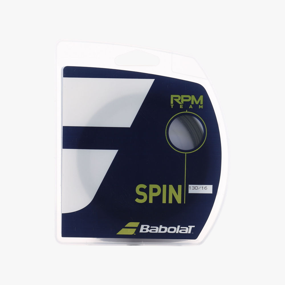 Babolat RPM Team Black Tennis String Reel - 660 Feet, 16 Gauge (1.30mm) Co-Poly Monofilament For Rackets