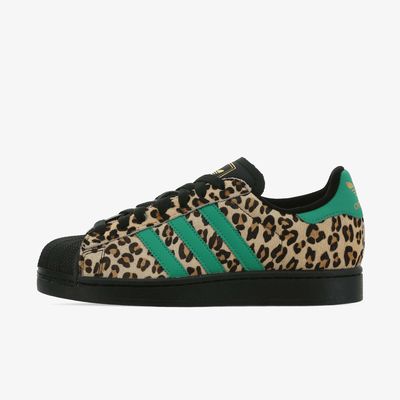 adidas Superstar Black Green Leopard