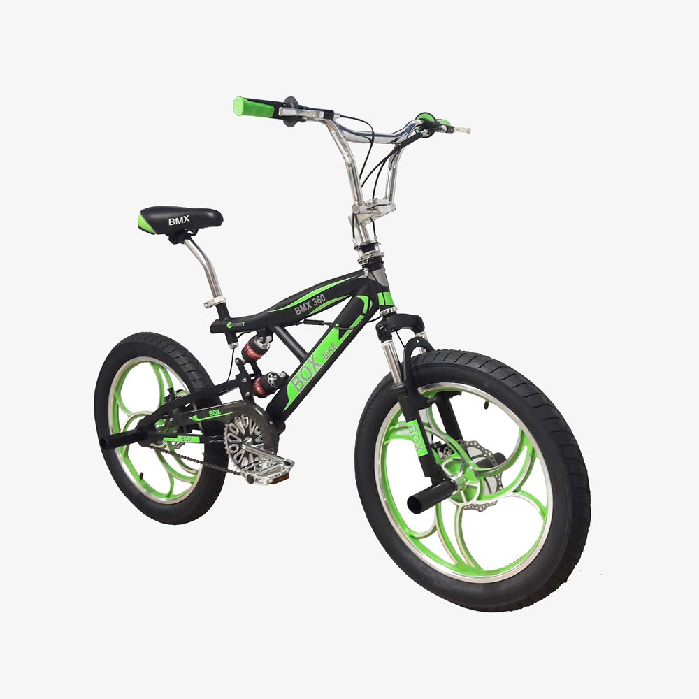 Box Bike BMX 2021 Aro 20 - Negro con Verde