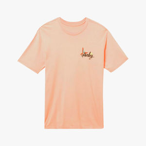 Hurley Evd Wash Parrot Bay Tee SS - Maglietta Uomo 100% Cotone, Lavata Effetto Usato