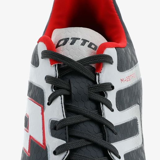 Chaussures De Foot Enfant Lotto Maestro 700 V FG JR - Taille 5, Crampons Noirs Et Verts, Neuves En Boîte